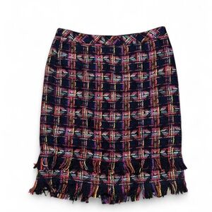 Trina Turk multicoloured skirt with fringe size 2 Double Fringe Bottom